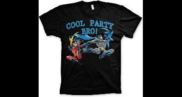 DC Comics Batman Heren Tshirt -M- Cool Party Bro! Zwart