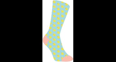 Fisura Sokken Ducks Dames Katoen Blauw/geel Maat 35-41