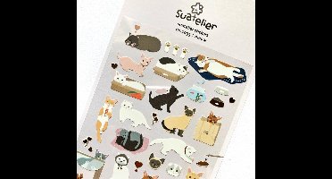 Cat Meow Levensstijl Leuke DIY Scrapbooking Dagboek Briefpapier Stickers
