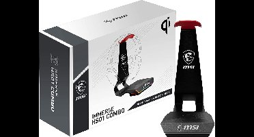 MSI Immerse HS01 Combo Gaming-headsetstandaard - draadloze oplader (QI-gecertificeerd)