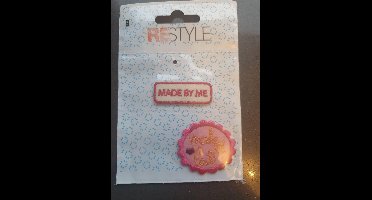 Restyle strijkapplicatie ´made by me & made with love' 1 set