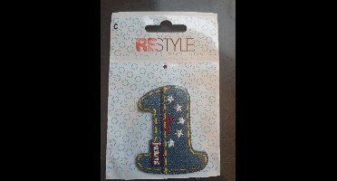 Restyle strijkapplicatie jeans Nr. 1, 4 stuks