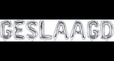 Folieballonnen slinger GESLAAGD Zilver