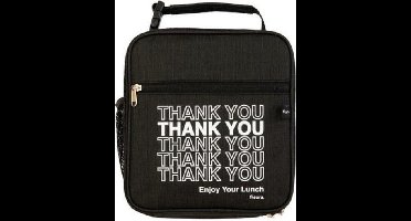 Fisura Lunchbox Thank You 22,5 X 24,5 Cm Polyester Zwart