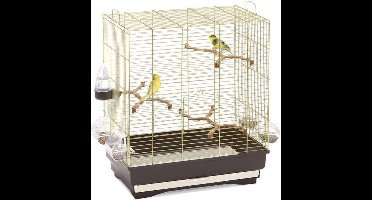 Imac vogelkooi carlotta bruin / messing (50X30X56