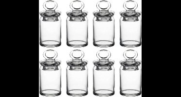 Pasabahce Glazen Kruidenpotjes-Set van 8-240cc-
