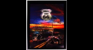 3d schilderij Motoren Route 66