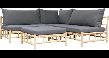 Tuinset Vita Bamboo chaise- longue - naturel