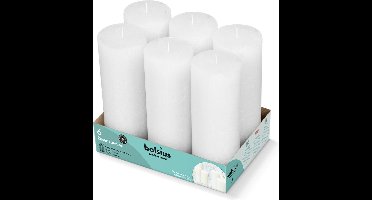 Bolsius - Rustieke Stompkaarsen 190/68 - Cloudy White - 6 stuks