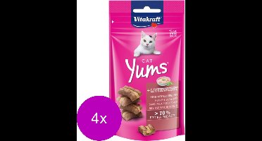 Vitakraft Cat Yums - Kattensnack - Leverworst - 4 x 40 g