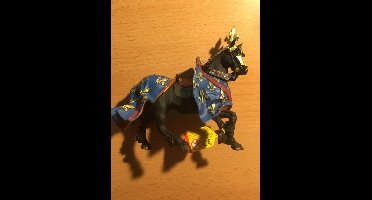 Paard blauw/zwart 0220