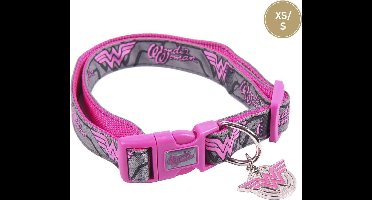 Honden Halsband WONDER WOMAN - XS/S (Lengte 22-35cm - Breedte 1.5cm)