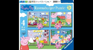 Ravensburger Peppa Pig 4in1box puzzel - 12+16+20+24 stukjes - kinderpuzzel