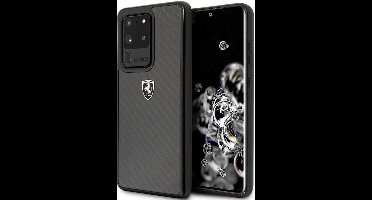 Ferrari SF Carbon Back Case - Geschikt voor Samsung Galaxy S20 Ultra - Zwart