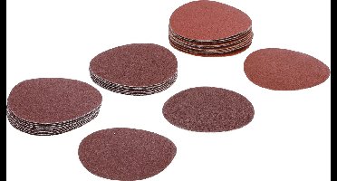 BGS - 30 x - Rond schuurpapier - voor exentrische ronde schuurmachine - Ø 75 mm | K 60 - 80 - 120 | 30 stuks - BGS70195