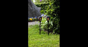 RTM Lighting Solar Fakkels -Zwart -Set van 2 -50CM -Zonne-Energie