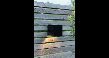 RTM Lighting Solar Wandlamp -Zwart -Warm Wit -10CM -Zonne-Energie