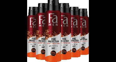 6x Fa Men Deodorant Spray Pure Guarana 150 ml
