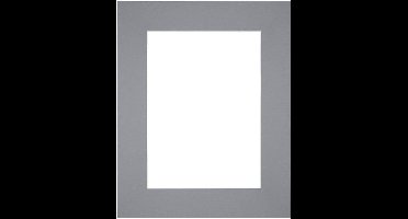 Passe-Partout Fotomaat 13x18 cm - Lijstmaat 20x25 cm - Grijs - Museumkarton - Fotolijst niet inbegrepen