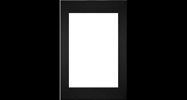 Passe-Partout Fotomaat 30x45 cm - Lijstmaat 40x60 cm - Zwart - Museumkarton - Fotolijst niet inbegrepen
