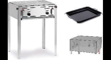 Hendi Grill-Master Maxi - Gasbarbecue + Bakplaat + Afdekhoes