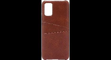 Shop4 - Samsung Galaxy A02s/ A03s Hoesje - Harde Back Case Cabello met Pasjeshouder Bruin