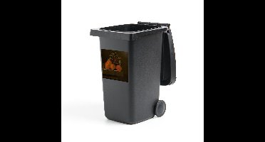 Container sticker Uitsneden Adriaen Coorte - Stilleven met vijf abrikozen - schilderij van Adriaen Coorte Klikosticker - 40x40 cm - kliko sticker - weerbestendige containersticker