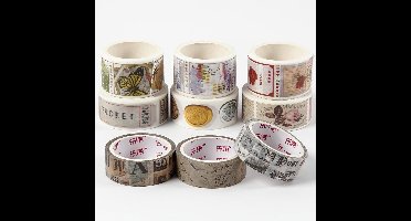 Masking tape, L: 3+5 M, B: 15+25 mm, 9 rol/ 1 doos