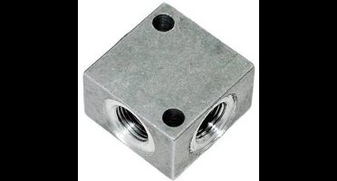 ICH 60403 Verdeelblok alu. G1/4 (vierkant 4-voud) l=40