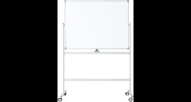 Verrijdbaar whiteboard - Dubbelzijdig en magnetisch - 90x120 cm - Wit