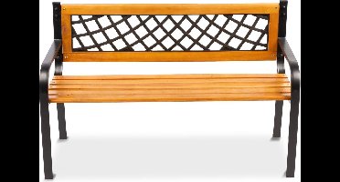 MaxxGarden Luxe tuinbank - hout en staal - 118x50x75 cm