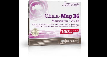 Chela-Mag B6  30 caps, magnesium met vitamin B6, hypoallergeen! De assimileerbaarheid van magnesium uit bisglycinaat is vele malen hoger dan uit niet-organische verbindingen zoals oxide, sulfaat en carbonaat. Beschermd door een wereldoctrooi!