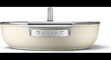 SMEG CKFD2811CRM - Hapjespan met deksel - 28cm - Crème