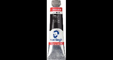 Van Gogh Acrylverf Zwart - Acrylpaint - 735 Oxydzwart - Acrylic Verf Paint - Acrylaatverf - Zwarte Hobbyverf - Watergedragen Verf - Sneldrogende Pigmentrijke Verf - 150ml
