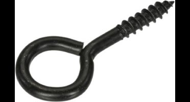 Schroefogen 20 x 10 mm zwart 4 stuks