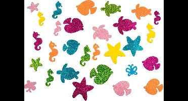 Knutselstickers Zeedieren 75 stuks Kindercrea