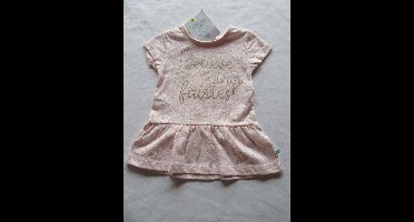 disney baby bij bla bla bla , kleedje , Jurk ,rose , I believe in fairies ,  50 /  0-1 maand