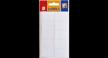 Soho Etiketten 32 X 24 Mm Papier Wit 60 Stuks