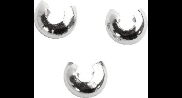 Metalen hoes, d 5 mm, verzilverd, 50 stuk/ 1 doos