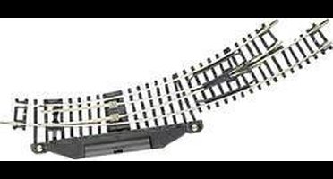 N Fleischmann rails (zonder ballastbed) 22273 Gebogen wissel, Elektrisch, Links 42 ° 194.6 mm, 228.2 mm 1 stuk(s)