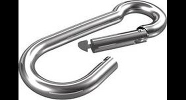 dörner + helmer 4915084 Karabijnhaak roestvrij staal A2 8 mm x 80 mm 6 stuk(s)