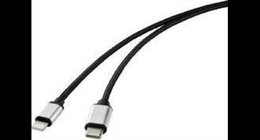 Renkforce RF-4353448 USB-kabel USB-C stekker, Apple Lightning stekker 2.00 m Zwart