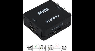HDMI naar AV Adapter - 1080p Full HD - Zwart