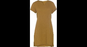 Knit Factory Indy Dames Jurk - Tuniek - Zomerjurk - Strandjurk - Oker - S - 100% Biologisch katoen