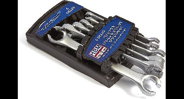 6 Delige Open Ringsleutelset Voor Remleidingen 8 - 19 mm