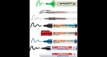 edding BTWPRES Persoonlijke set voor presentaties - assorti 8 stuks - diverse puntdiktes