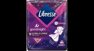 Libresse Ultra Thin Goodnight Extra Wing Maandverband 6 x 9 stuks