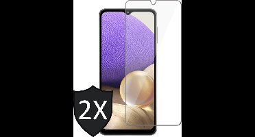 Screenprotector geschikt voor Samsung Galaxy A32 5G - Gehard Glas Beschermglas Tempered Glass Screen Protector - 2 Stuks