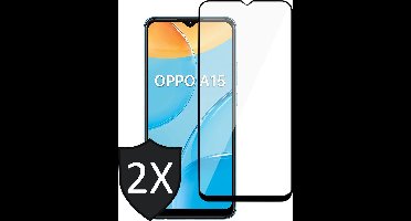 Screenprotector geschikt voor Oppo A15 - FullGuard Screen Protector - 2 Stuks