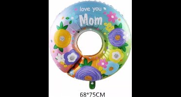 Ballon Moederdag Donut, 60 cm kindercrea